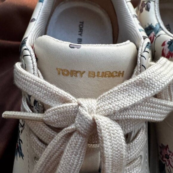 Tory Burch Limited Edition Women’s Leather Sneakers in Floral Print - Size 6.5. - Picture 3 of 8